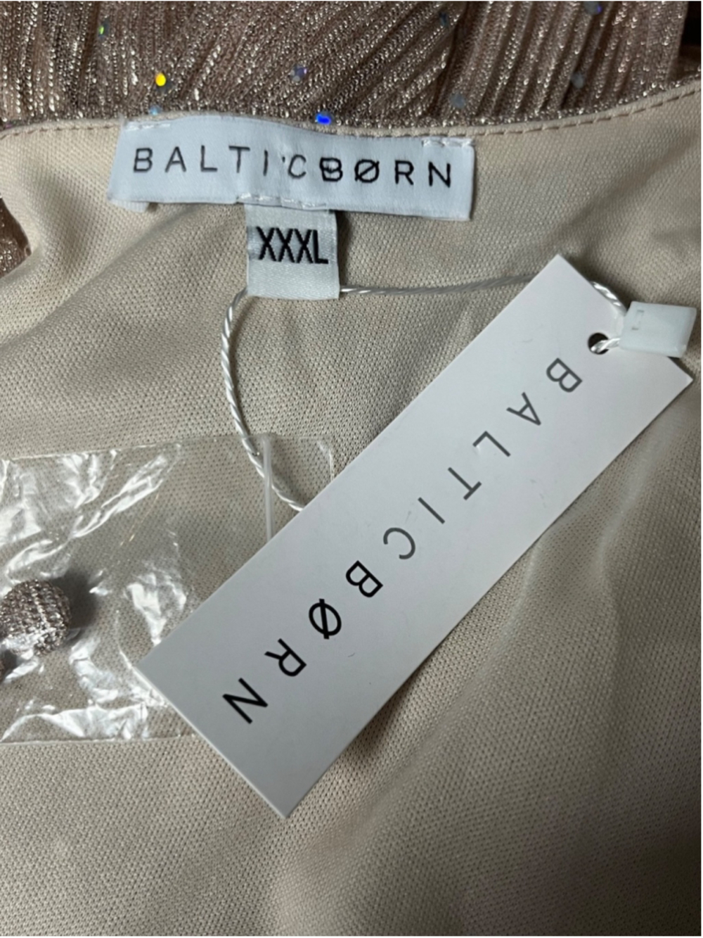 Baltic Born Abigail Blush Champagne Shimmer Maxi Dress Size XXXL NWT - Picture 9 of 10